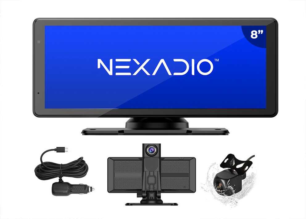 Automagnetola Car play Nexadio CC250 su registratoriumi