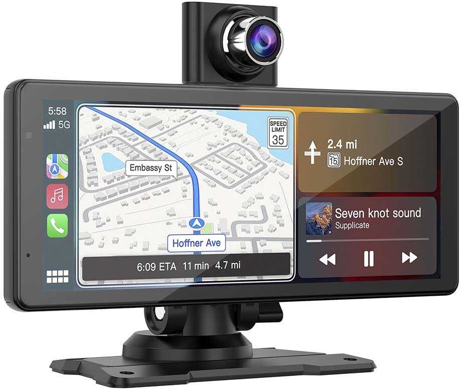 Automagnetola Car play Nexadio CC250 su registratoriumi