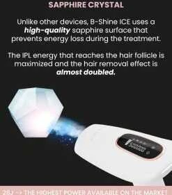 Beautifly B-Shine Ice epiliatorius kūnui IPL, veidui, bikinio sričiai ir pažastims