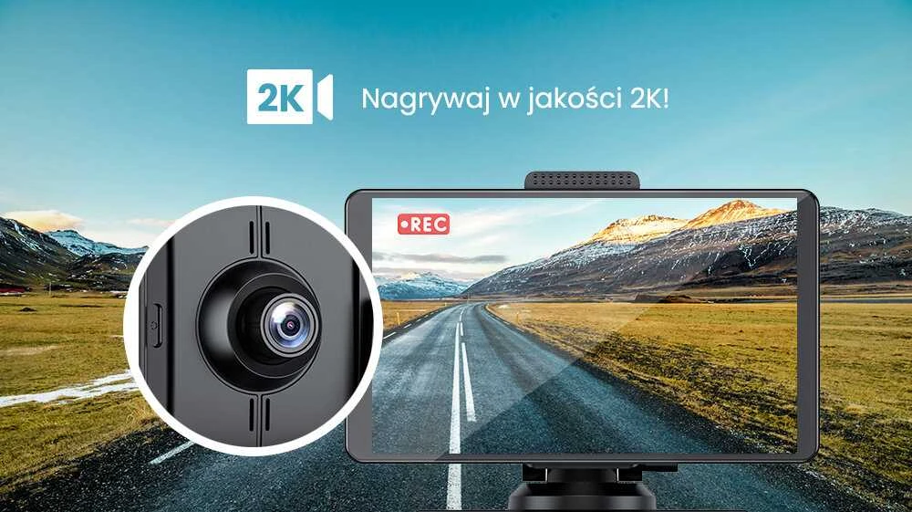 Nexadio CC100 magnetola su 2K vaizdo registratoriumi