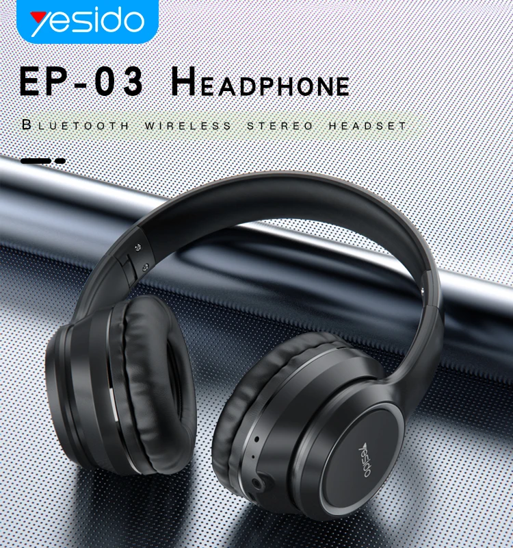 Yesido Borofone Ausinės EP03 bluetooth juodas aprašymas - Prekės nuotrauka