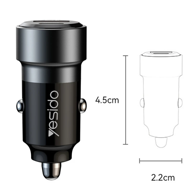 Aut.krov.Yesido Y55 60W USB X Type-C + TC–TC laidas aprašymas - Prekės nuotrauka