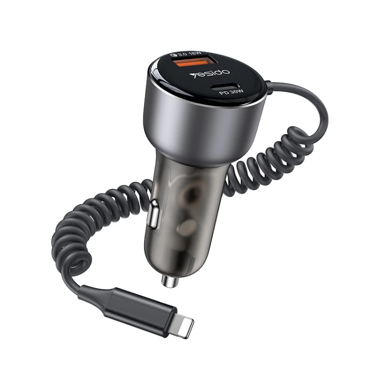 Aut.krov.Yesido Y57 USB / USB C / Lightning laidas 50W aprašymas - Prekės nuotrauka