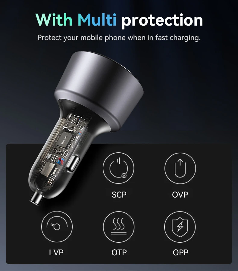 Aut.krov.Yesido Y59 200W 1 USB 2 X Type-C aprašymas - Prekės nuotrauka