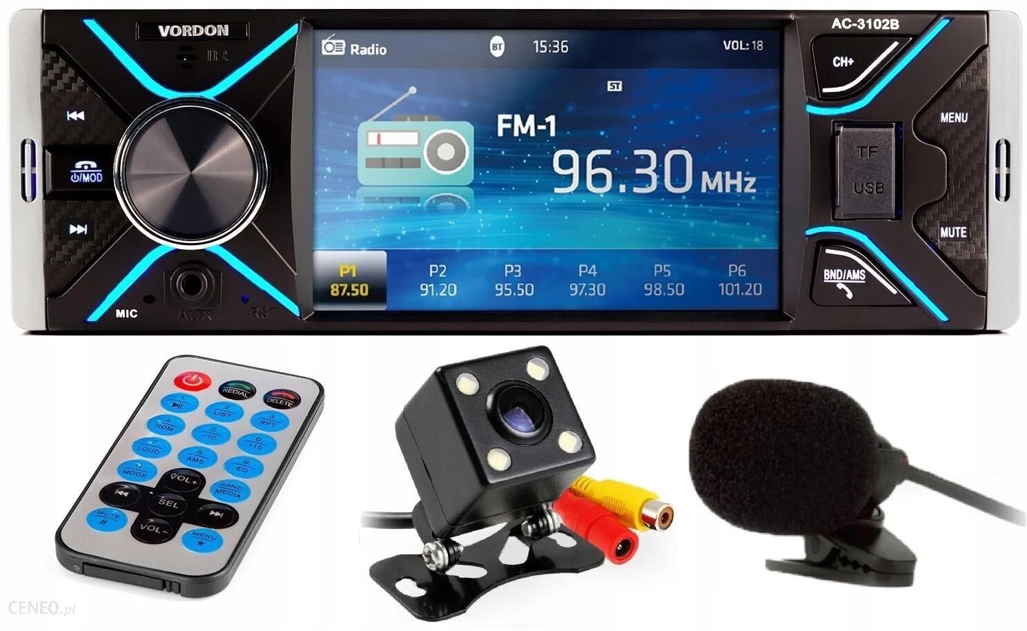 Automagnetola Vordon AC-3102B Jukon aprašymas - Prekės nuotrauka