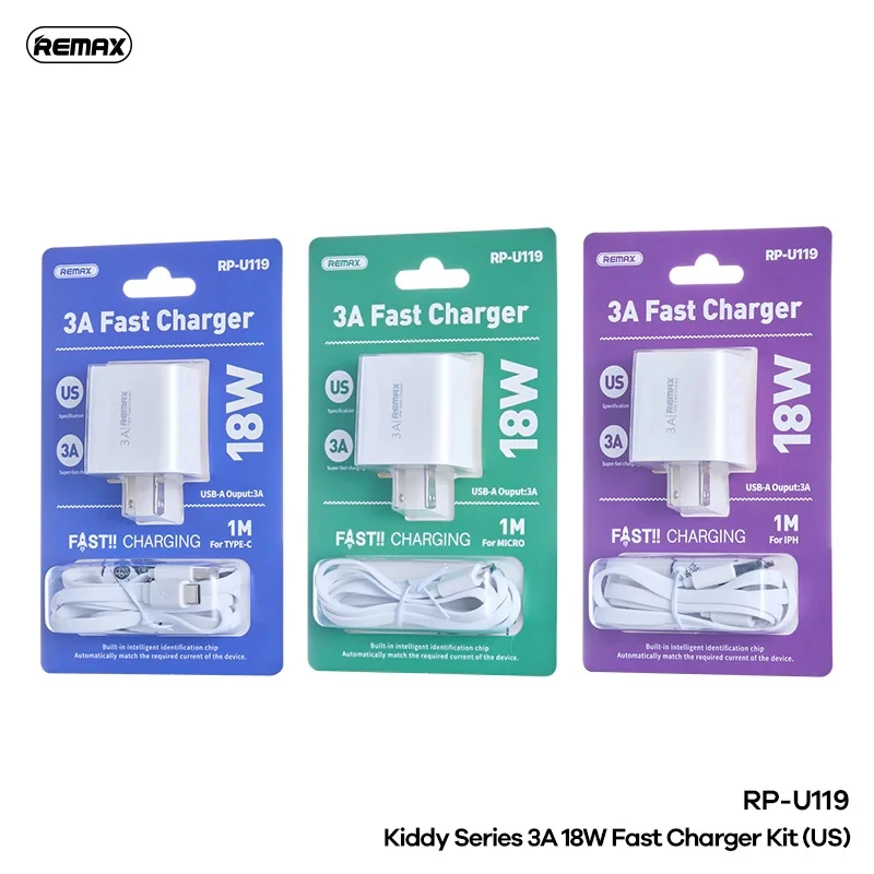 Buit.krov.Remax Fast Charge 18W RP-U119 1USB aprašymas - Prekės nuotrauka