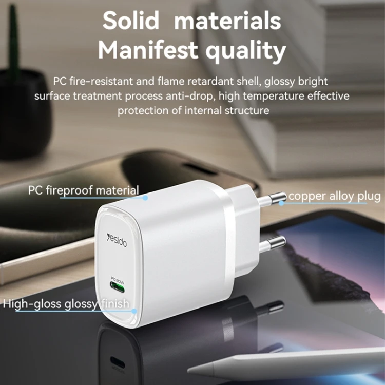 Buit.krov.Yesido YC57 QC 20W 1XUSB-C aprašymas - Prekės nuotrauka