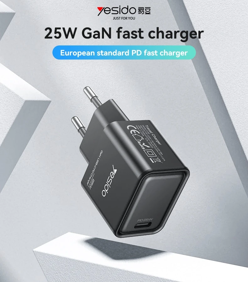 Buit.krov.Yesido YC62 GaN 25W 1XUSB-C aprašymas - Prekės nuotrauka