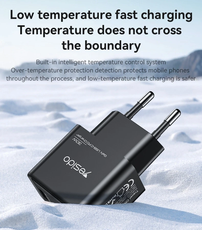 Buit.krov.Yesido YC63 GaN 30W 1XUSB-C aprašymas - Prekės nuotrauka