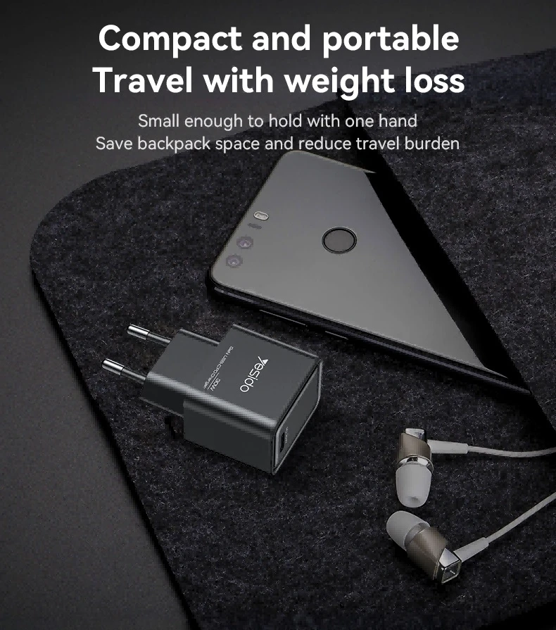Buit.krov.Yesido YC63 GaN 30W 1XUSB-C aprašymas - Prekės nuotrauka