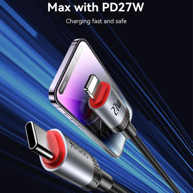 Kab.Yesido CA184 Type-C to Iphone 27W 2m aprašymas - Prekės nuotrauka