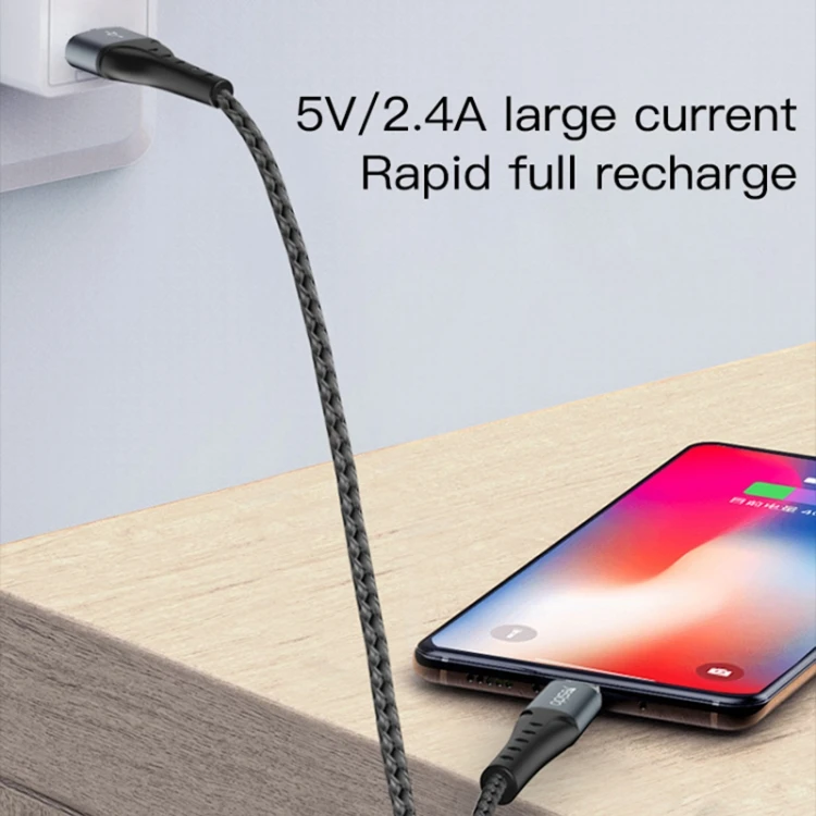 Kab.Yesido CA62 USB to Type-C 18W 1,2M blacK aprašymas - Prekės nuotrauka