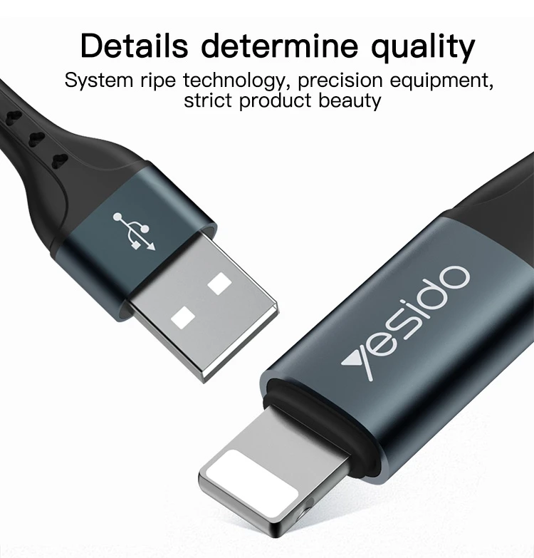 Kab.Yesido CA62 USB to Type-C 18W 1,2M blacK aprašymas - Prekės nuotrauka