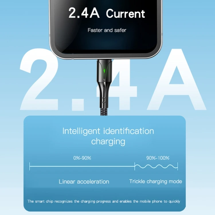 Kab.Yesido CA97 USB to Type-C 18W 1,2M blacK aprašymas - Prekės nuotrauka