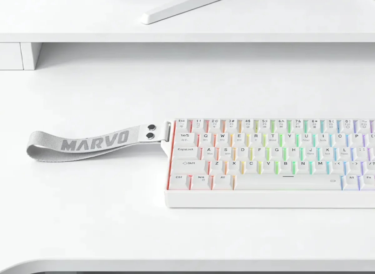 Klaviatūra Klav.Marvo KG965W WH Saber 65W Wireless aprašymas - Prekės nuotrauka