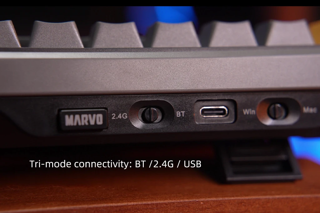 Klaviatūra Klav.Marvo KG984W Titan 65 wireless juodas aprašymas - Prekės nuotrauka
