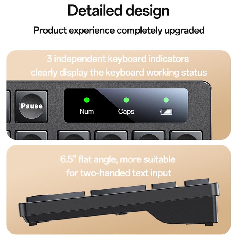 Klaviatūra ir pelė Yesido KB42 Wireless 2.4G USB juoda aprašymas - Prekės nuotrauka