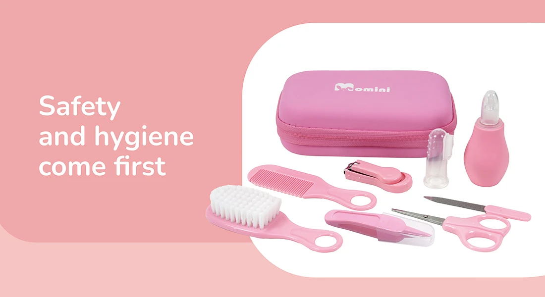 Momini kūdikio priežiūros rinkinys Pinky aprašymas - Prekės nuotrauka