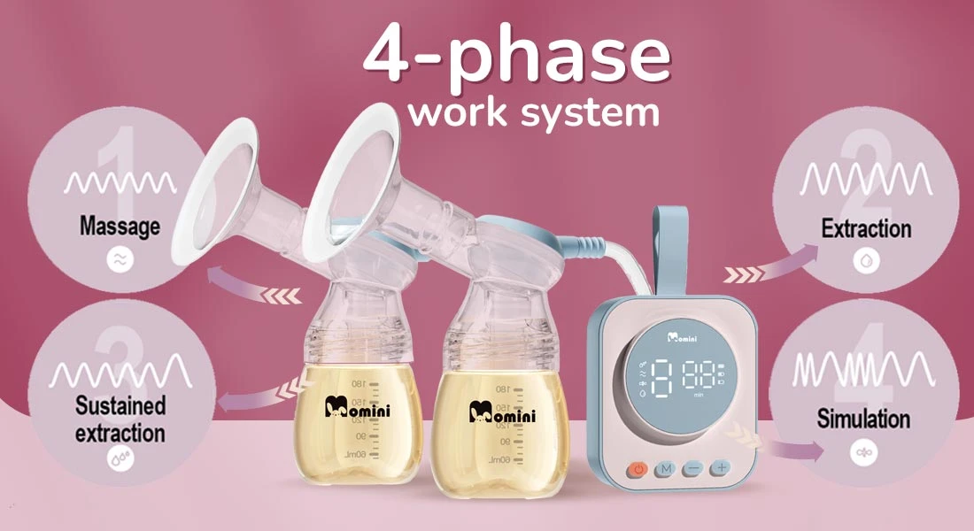 Momini TwinPump dvigubas belaidis elektrinis pientraukis aprašymas - Prekės nuotrauka