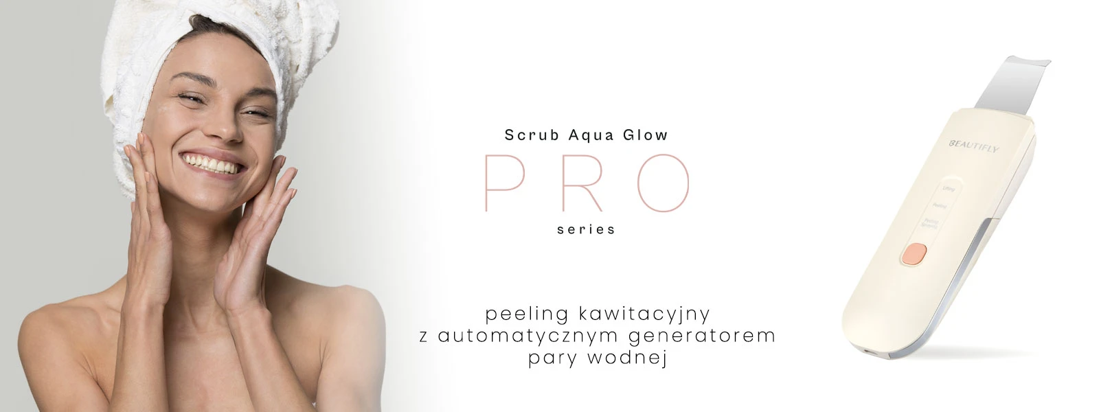 Veido valymas. pr. Beautifly B-SCRUB Aqua Glow Pro aprašymas - Prekės nuotrauka