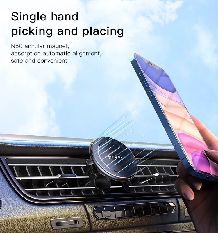 Yesido C126 magnetinis telefono laikiklis aprašymas - Prekės nuotrauka