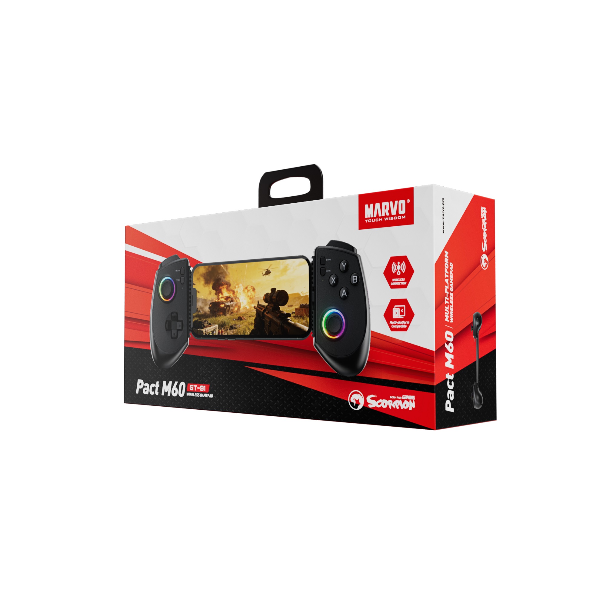Žaidyb. vald.Marvo GT-91 Pact M60 Wireless aprašymas - Prekės nuotrauka