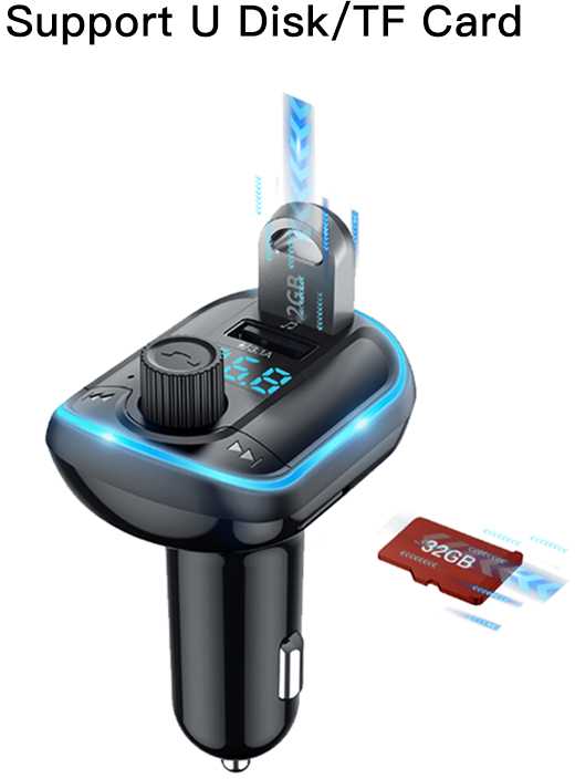 FM Moduliatorius Yesido Y44 2 x USB Micro SD 3,1A