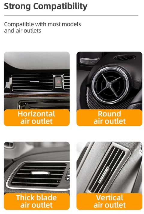 Joyroom car holder JR-ZS255 air vent juodas