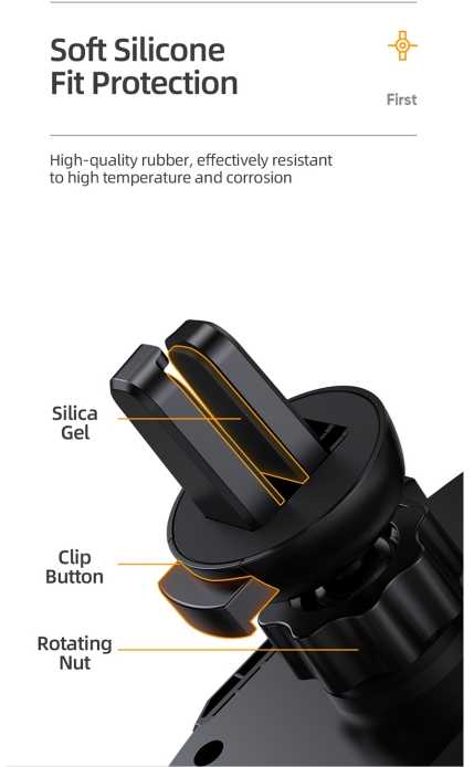 Joyroom car holder JR-ZS255 air vent juodas