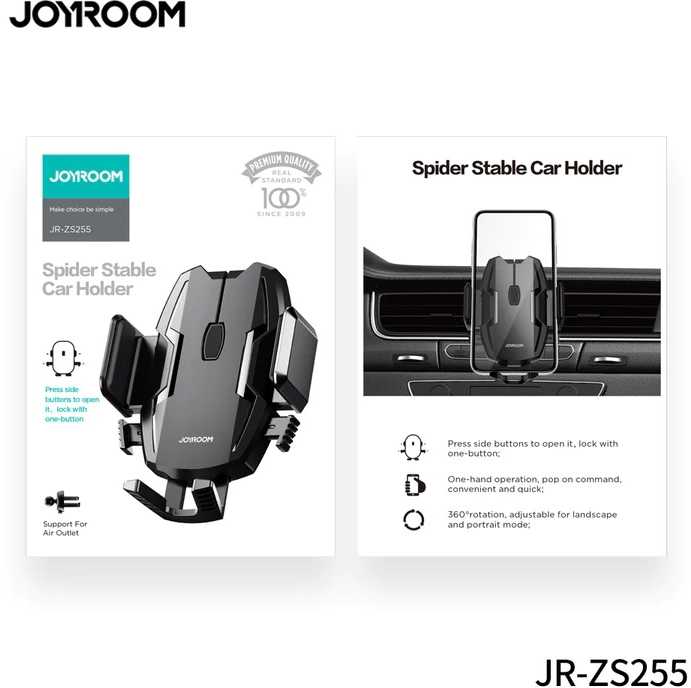 Joyroom car holder JR-ZS255 air vent juodas