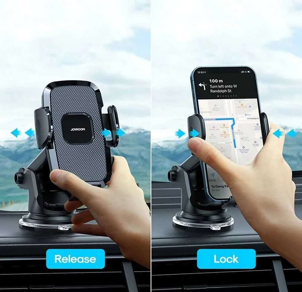 Automobilinis telefono laikiklis Joyroom JR-ZS259 (windshield) juodas