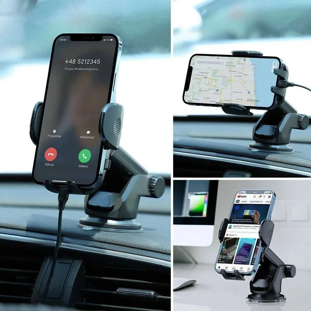Automobilinis telefono laikiklis Joyroom JR-ZS259 (windshield) juodas