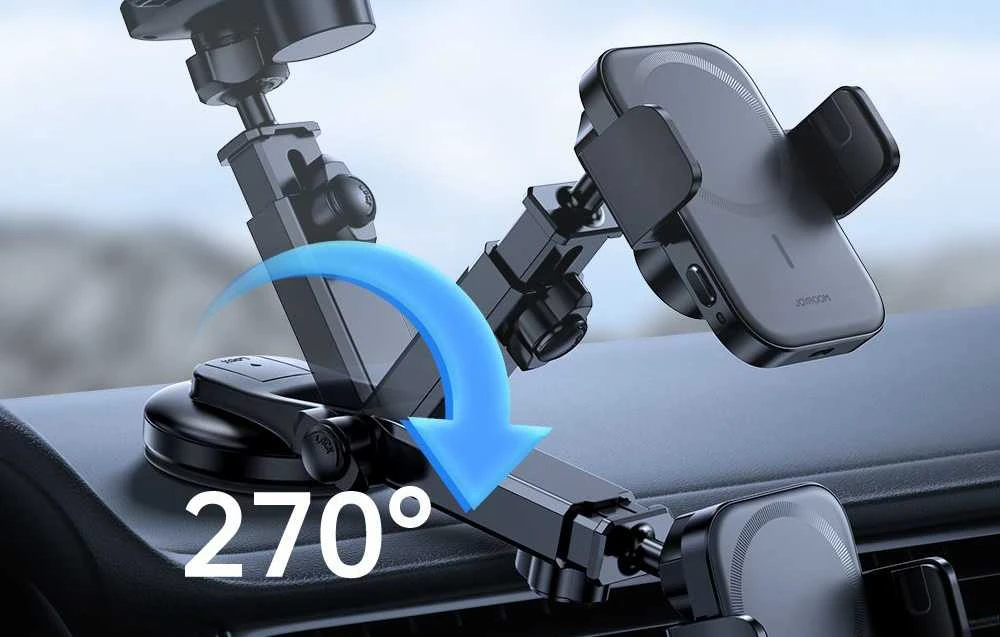 Automobilinis laikiklis-įkroviklis Joyroom JR-ZS295 15W MagSafe juodas