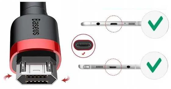 BASEUS CAMKLF-CG1 USB A - microUSB laidas, 2m
