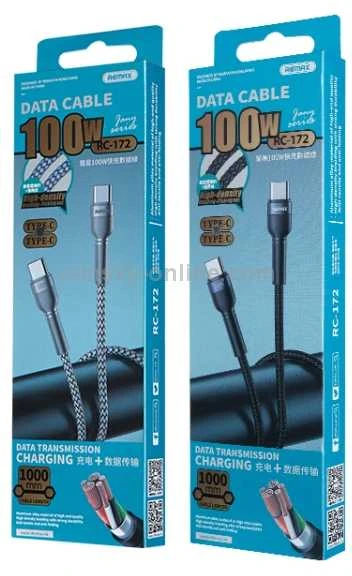 Kab.Remax Jany C to C RC-172 100W 1M Fast Charging