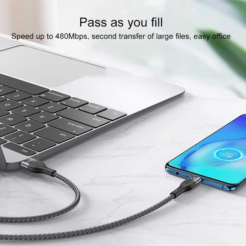 Kab.Yesido CA121 USB to Type-C juodas 2A 1m