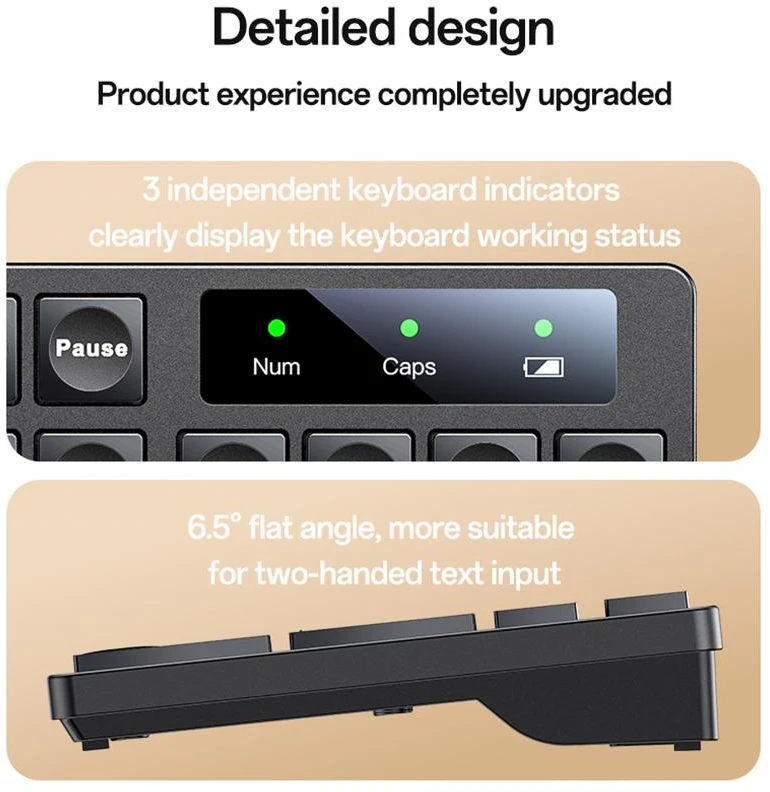 Klaviatūra ir pelė Yesido KB42 Wireless 2.4G USB juoda
