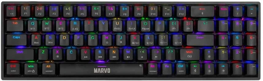 Marvo KG956W Shogo 78W belaidė žaidimų klaviatūra raudoni switchai juoda