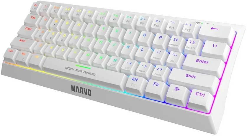 Klaviatūra Marvo KG962 RGB (Balta)