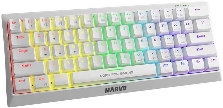 Klaviatūra Marvo KG962 RGB (Balta)
