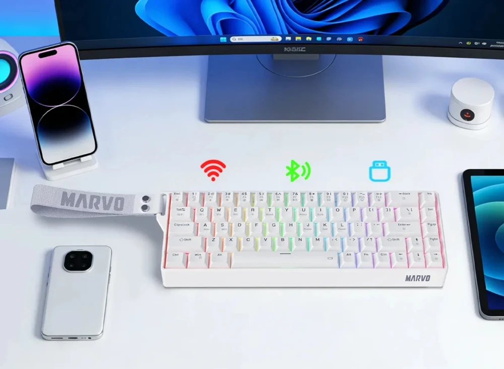 Klaviatūra Klav.Marvo KG965W Saber 65W Wireless