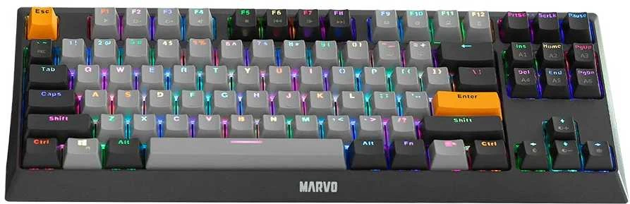 Marvo KG980B TKL mechaninė klaviatūra su RGB (Hot-Swap, US, Mėlyna switch)