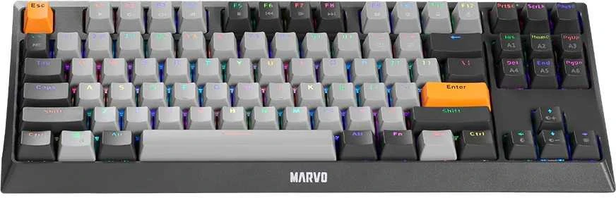 Marvo KG980B TKL mechaninė klaviatūra su RGB (Hot-Swap, US, Mėlyna switch)