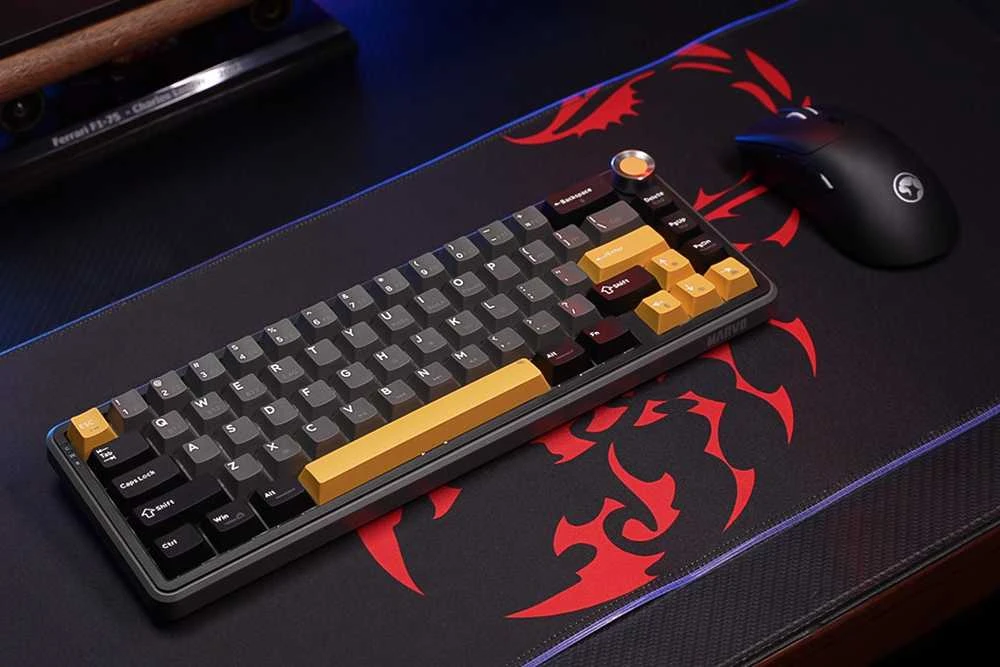 Klaviatūra Klav.Marvo KG984W Titan 65 wireless juodas