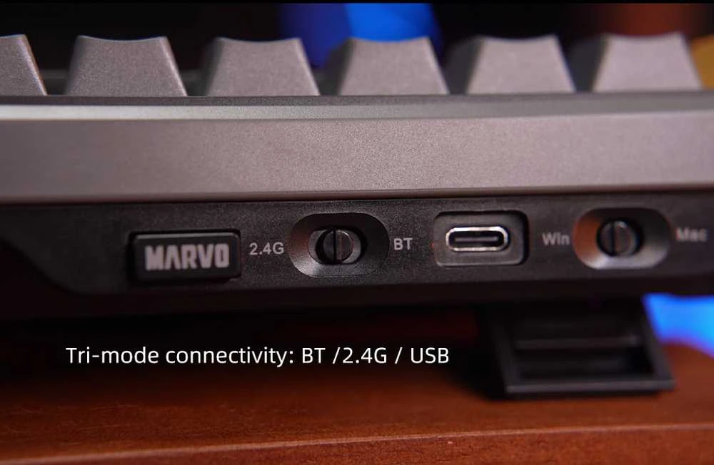 Klaviatūra Klav.Marvo KG984W Titan 65 wireless juodas