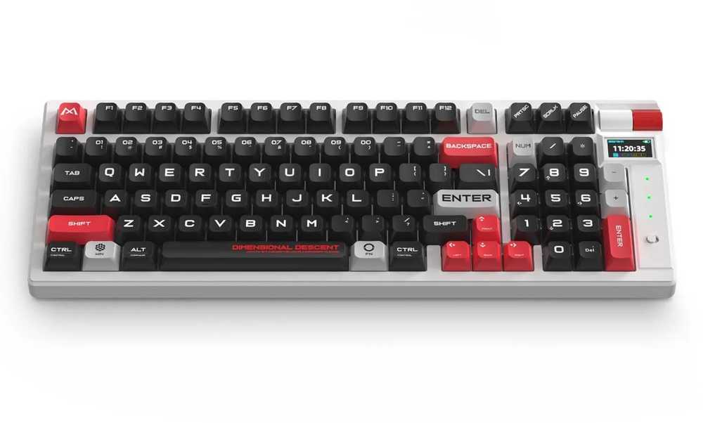 Belaidė mechaninė klaviatūra MarvoTech Monka Storm KG991W su RGB | US išdėstymas, Jixian Blue perjungikliai