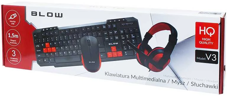 Klaviatūra+Pelė+ausinės Blow V3/84-221