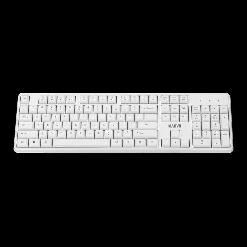 Klaviatūra ir pelė Wireless MARVO WS005 balta