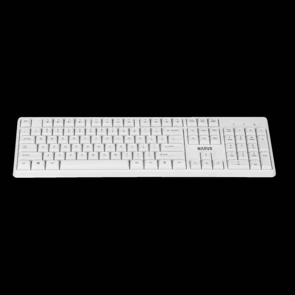 Klaviatūra ir pelė Wireless MARVO WS005 balta
