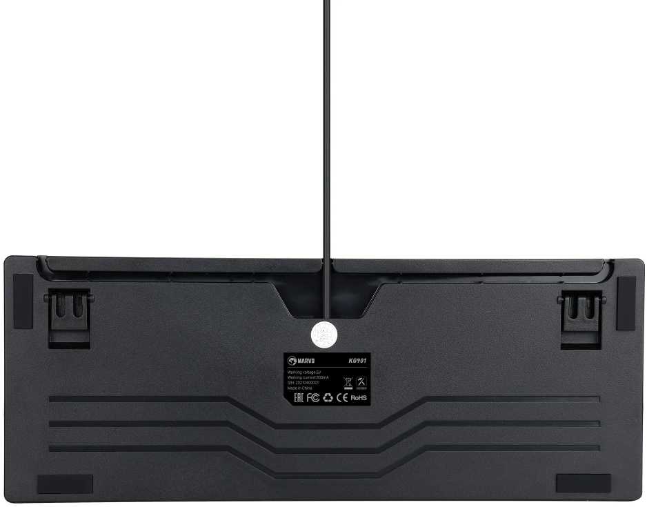 Marvo KG901C TKL 80% laidinė mechaninė klaviatūra su RGB (US, Mėlyna switch)